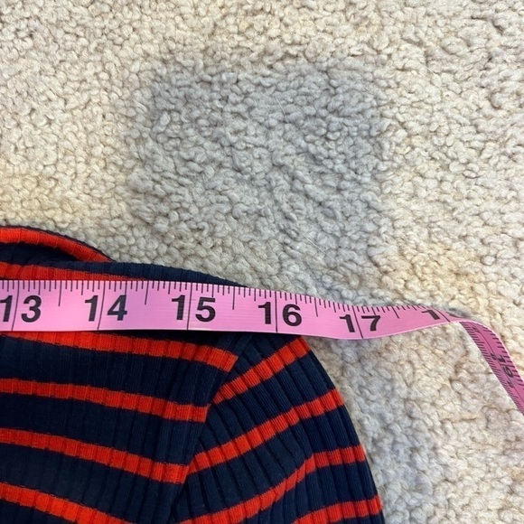 J Crew Women’s Red & Blue Striped Bodysuit Size Medium - Picture 5 of 8